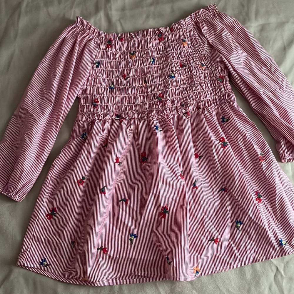 Shirred Floral Print Peplum Top